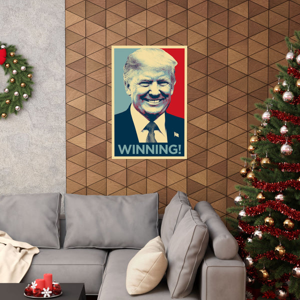 WINNING! with President Trump - Premium Matte vertical poster