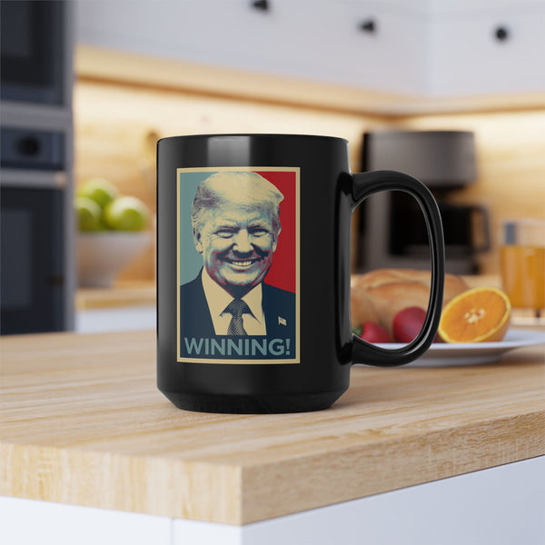 WINNING! Black Mug - 15oz