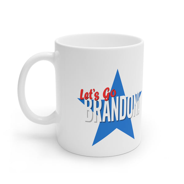 Let's Go BRANDON White Ceramic Mug