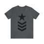 Star Chevron Black Unisex Jersey Short Sleeve Tee