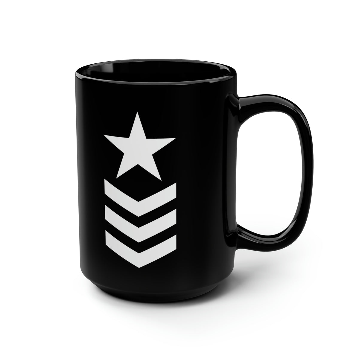 Star Chevron Black Mug 15oz