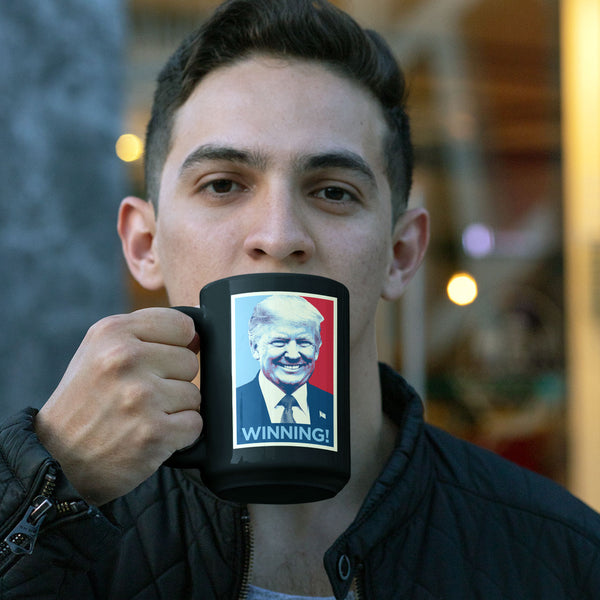 WINNING! Black Mug - 15oz