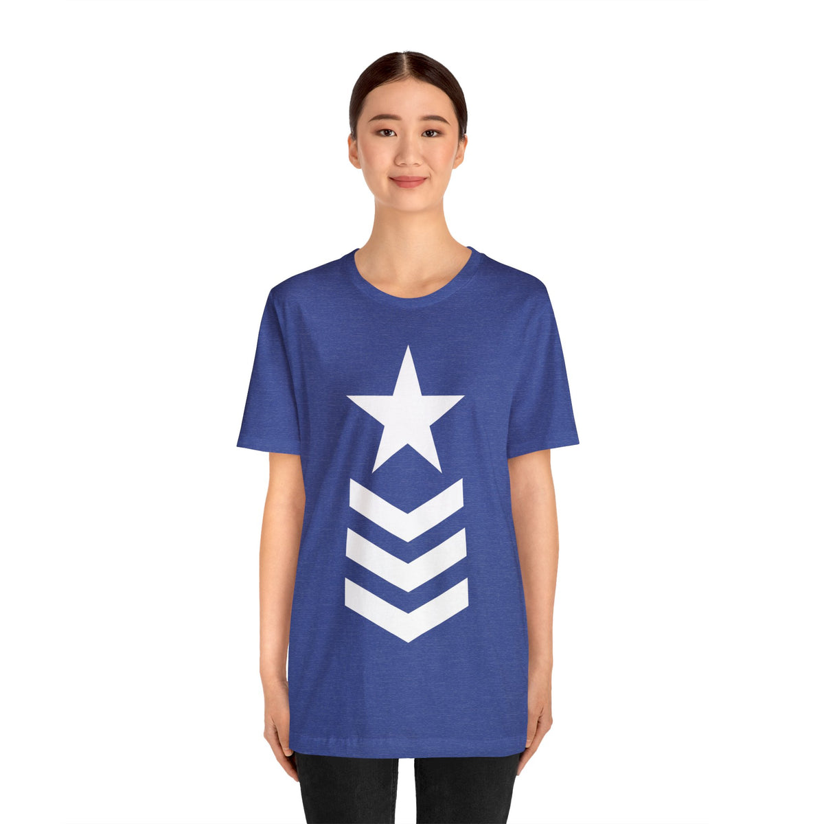 Star Chevron White Unisex Jersey Short Sleeve Tee