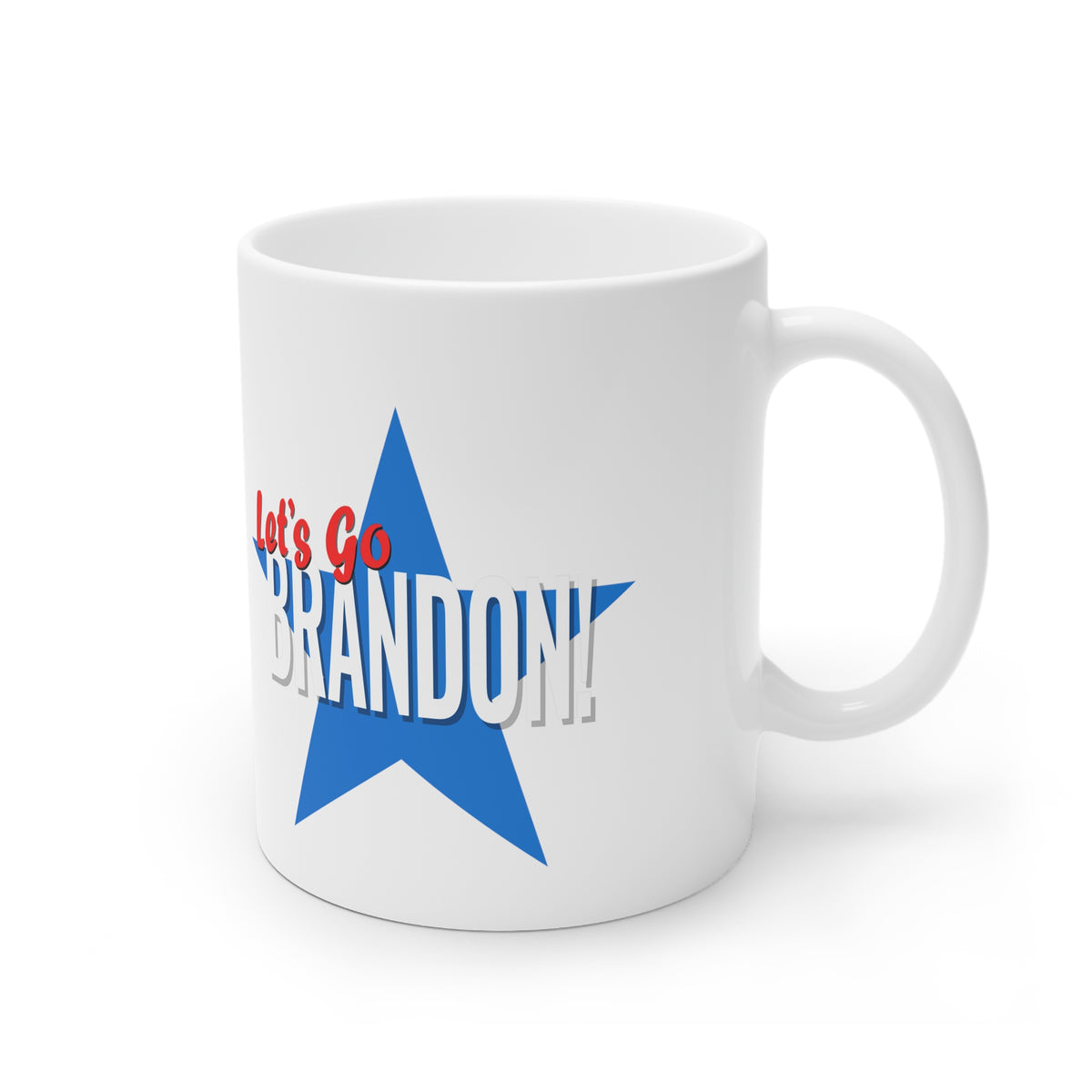 Let's Go BRANDON White Ceramic Mug