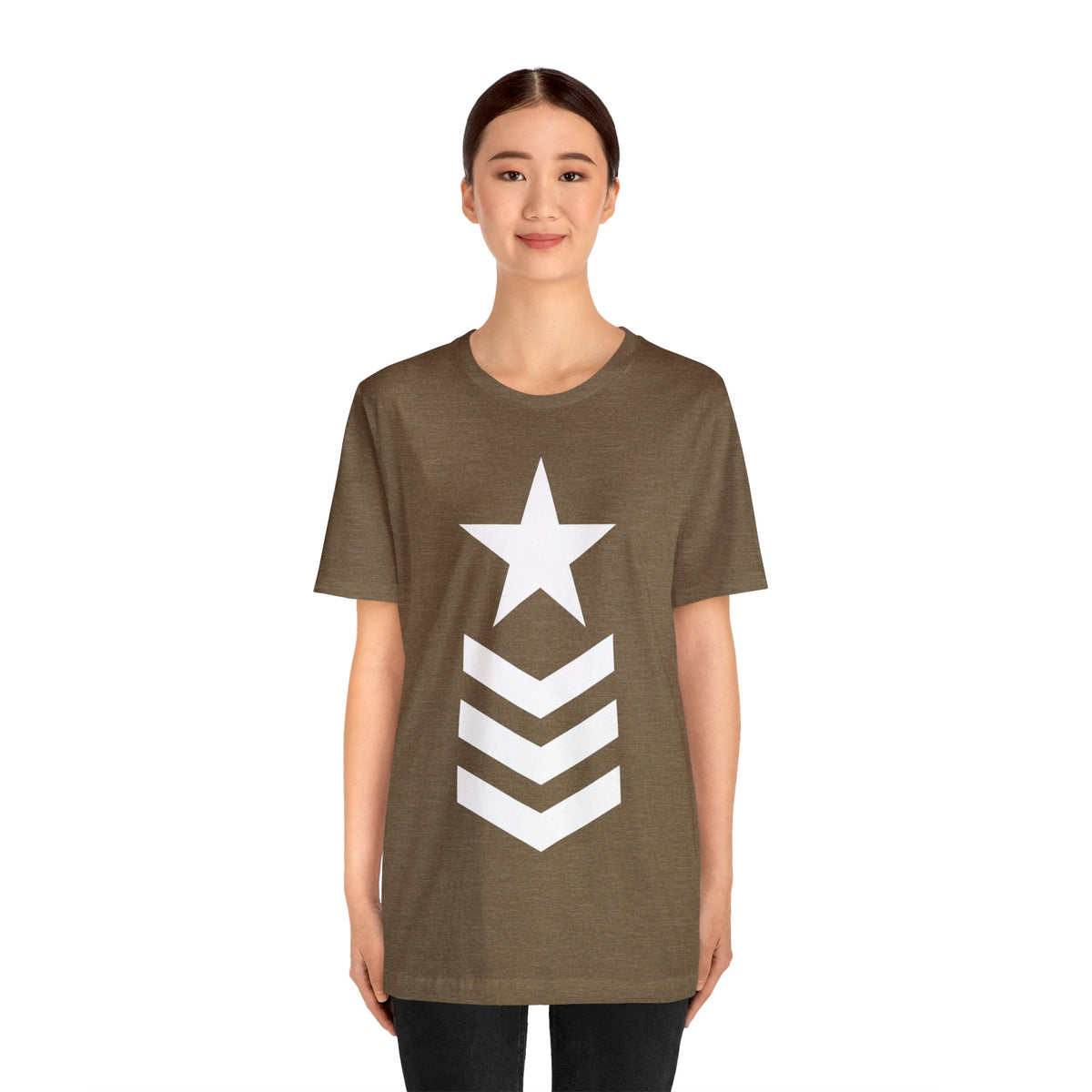 Star Chevron White Unisex Jersey Short Sleeve Tee