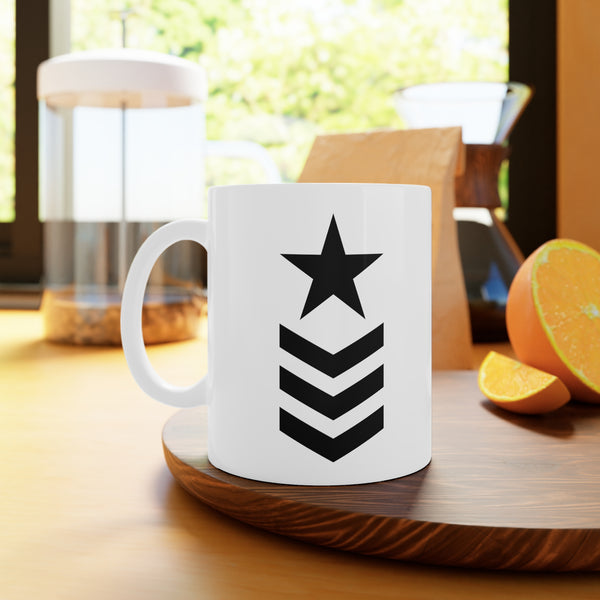 Star Chevron White Ceramic Mug