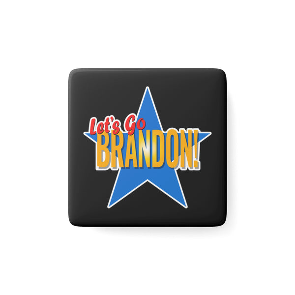 Let's Go Brandon! Porcelain Magnet, Square