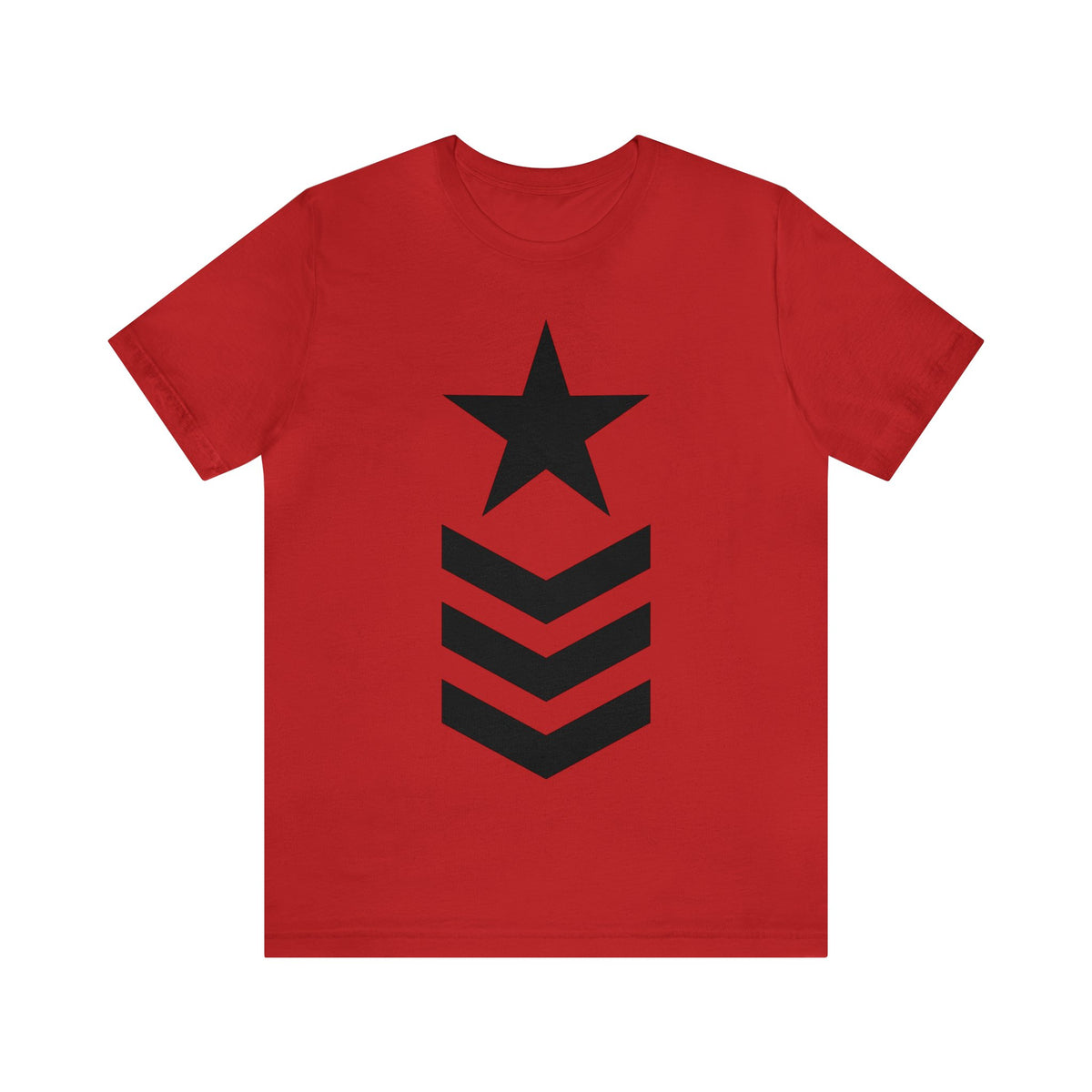 Star Chevron Black Unisex Jersey Short Sleeve Tee