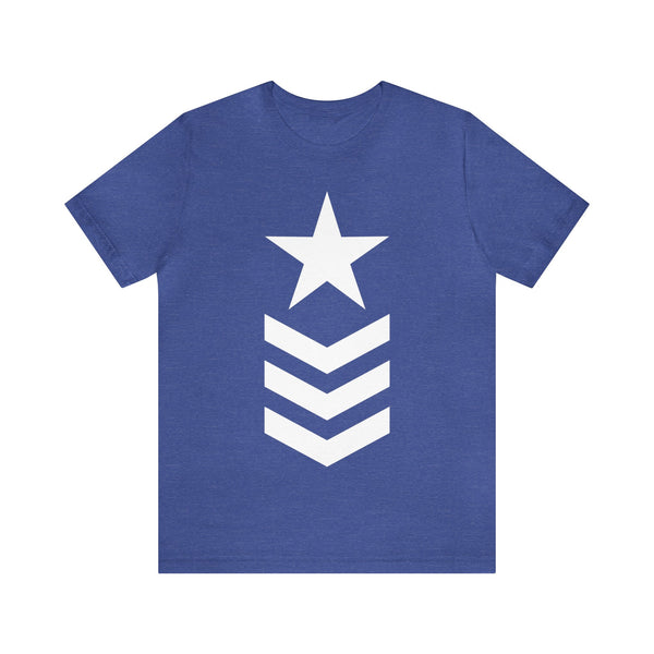 Star Chevron White Unisex Jersey Short Sleeve Tee