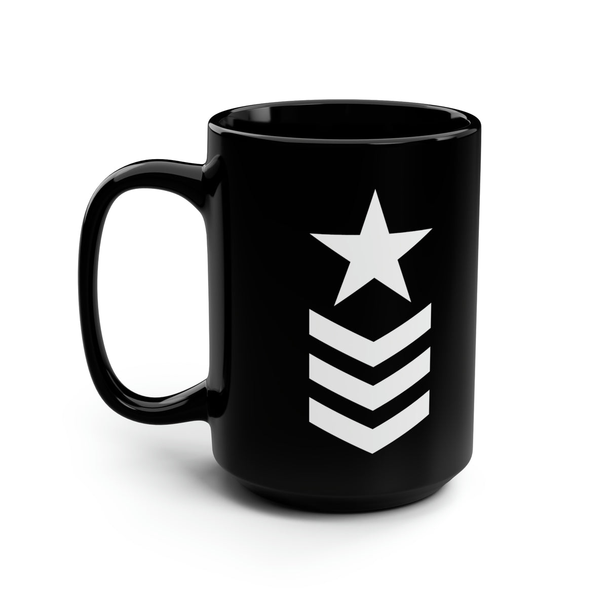 Star Chevron Black Mug 15oz